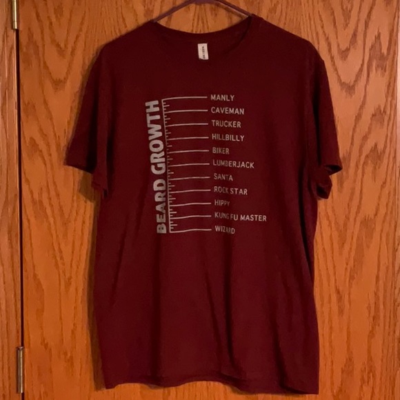 Jerzees Other - Beard Growth Chart T-Shirt Jerzees Large